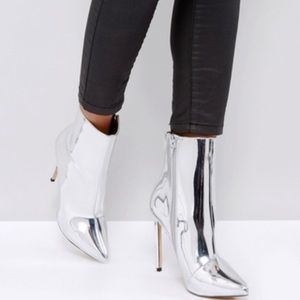 ALDO Loreno Metallic point ankle boots